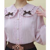 チョコレートリボン丸襟ブラウス | axes femme | 詳細画像8