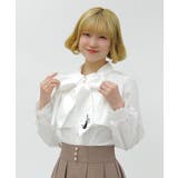 ネコ×音符刺繍ブラウス | axes femme | 詳細画像11