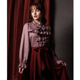 ピンク | リボン×ジャボブローチ付ブラウス | axes femme