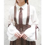 茶 | ネクタイ付フレアスリーブＢＬ | axes femme