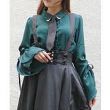 黒 | ネクタイ付フレアスリーブＢＬ | axes femme
