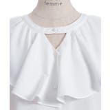 肩開きチョーカー風フリルブラウス | axes femme | 詳細画像30 