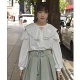 肩開きチョーカー風フリルブラウス | axes femme | 詳細画像4 
