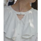 肩開きチョーカー風フリルブラウス | axes femme | 詳細画像6 