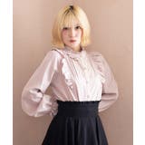 スタンドカラー肩フリルブラウス | axes femme | 詳細画像1