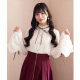 生成り | スタンドカラー姫袖風ブラウス | axes femme
