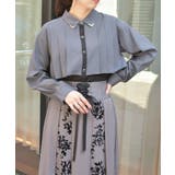 グレー | 金具付バイカラーブラウス | axes femme