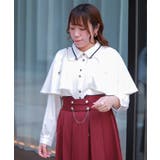 生成り | 連釦×チェーン付ケープ風ブラウス | axes femme