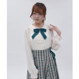 バイカラーリボン付きブラウス | axes femme | 詳細画像12 