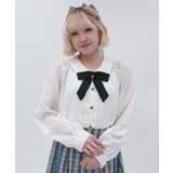 バイカラーリボン付きブラウス | axes femme | 詳細画像13 