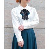 白 | チェーン×リボン付ブラウス | axes femme