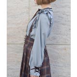 レースアップカフスブラウス | axes femme | 詳細画像2