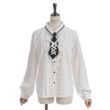 レースアップタイ付ブラウス | axes femme | 詳細画像15 