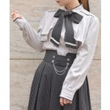 グレー | リボン×フラシデザインブラウス | axes femme