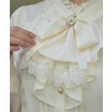 リボンジャボブローチブラウス | axes femme | 詳細画像4 