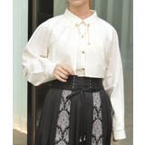 白 | チェーン付オーバーブラウス | axes femme