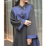 紺 | 【セットアップ対応】ジャガードブラウス | axes femme