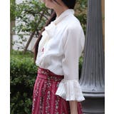 苺刺繍ボウタイブラウス | axes femme | 詳細画像2