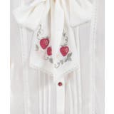 苺刺繍ボウタイブラウス | axes femme | 詳細画像20