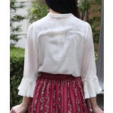 苺刺繍ボウタイブラウス | axes femme | 詳細画像3