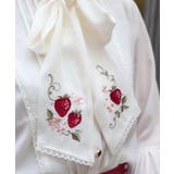 苺刺繍ボウタイブラウス | axes femme | 詳細画像5