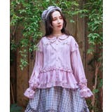 ピンク | ブルゾン風フリルシアブラウス | axes femme