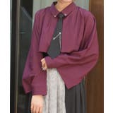 ワイン | ネクタイ付ケープ袖ＢＬ | axes femme