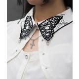 バタフライ襟刺繍ブラウス | axes femme | 詳細画像15 