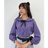 パープル | ヴァンダンジュ刺繍ブラウス | axes femme