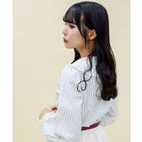 ブローチ付ピンストライプブラウス | axes femme | 詳細画像5