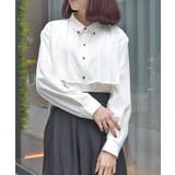 生成り | チェーン付プリーツシャツ | axes femme