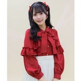 赤 | フリルデコレーションブラウス | axes femme