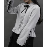 グレー | レースアップデザインブラウス | axes femme