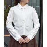 白 | ネクタイセットシャツブラウス | axes femme