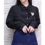 黒 | キャットブローチ付ブラウス | axes femme