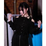 黒 | ドロストデザイン肩あきブラウス | axes femme
