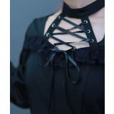 デコルテレースアップブラウス | axes femme | 詳細画像7 