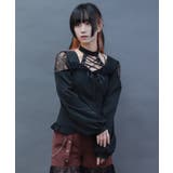 黒 | デコルテレースアップブラウス | axes femme