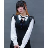 クロスレーススタンド襟ブラウス | axes femme | 詳細画像1