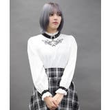 生成り | ベルトデザイン刺繍ブラウス | axes femme