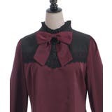 リボンブローチバイカラーブラウス | axes femme | 詳細画像17 