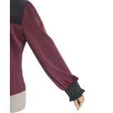 リボンブローチバイカラーブラウス | axes femme | 詳細画像21 