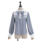 リボンブローチバイカラーブラウス | axes femme | 詳細画像22 