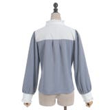 リボンブローチバイカラーブラウス | axes femme | 詳細画像24 