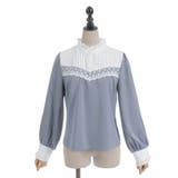 リボンブローチバイカラーブラウス | axes femme | 詳細画像27 