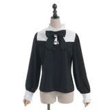 リボンブローチバイカラーブラウス | axes femme | 詳細画像7 