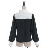 リボンブローチバイカラーブラウス | axes femme | 詳細画像9 