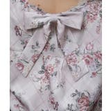 チェック×フラワー柄ブラウス | axes femme | 詳細画像4 