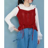赤 | レースアップニットビスチェ | axes femme