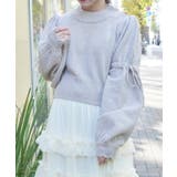 ピンク | ドロストリボンメランジニット | axes femme